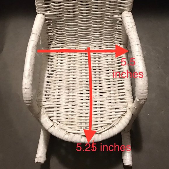 Lot of 2 Wicker rocking chairs for dolls - Picture 9 of 9